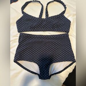 Seea Navy and White Swimsuit